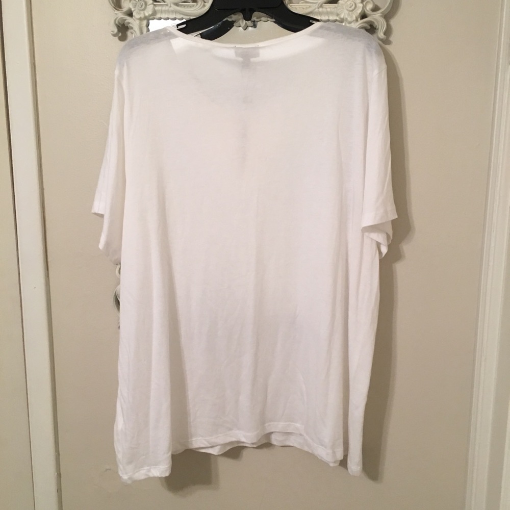 NWT Talbots Woman ruffle short sleeve T-shirt - Picture 5 of 6